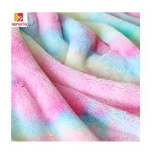 China Antistatic Faux Fluffy Fur Fabric 288F With High Abrasion Resistance factory