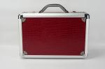 PU Leather Watch Carry Case For 42 Watches With Pillows Portable Aluminum
