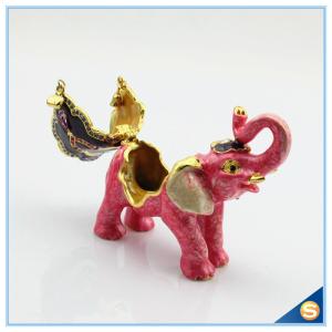 China Handmade Elephant With Chair Metal Jewelry Box For Tourism Gifts SCJ814 factory