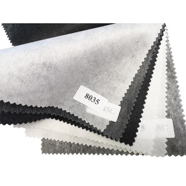 Nonwoven Cloth 20gsm-83gsm Polyester Hot Rolling Fusible Interlining for from