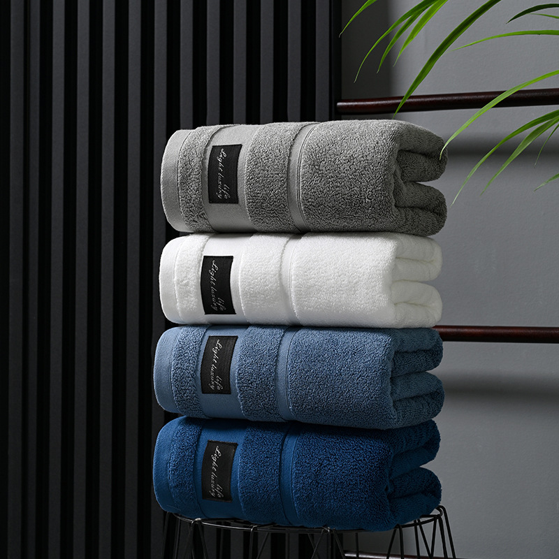 Custom Logo Luxury Cotton Bath Towel Set Super Absorbent and Soft for Hotel Bathroom