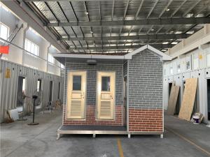 China PVC Flooring Steel Structure Wall 10mm Mobile Public Toilets factory