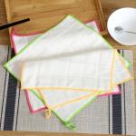 Bamboo Wood Fiber Kitchen Towels Square Shape Customizable Logo Cotton Dish