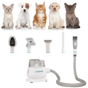 China 5 in 1 Handheld Pro Pet Groomer Hair Vacuum Cleaner Pet Grooming Kit Tools for Dogs and Cats factory