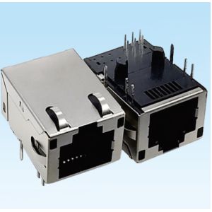 China RJ45 100Mbps single port Connector Dual USB DIP Type With LED Light factory