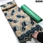 Nigerian Dress for Lady Dress Supoo Popular Tulle Lace with Velvet Lace African