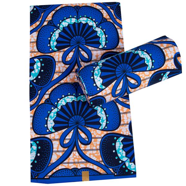 Custom Logo Chiganvy Wax Fabric Printing Ethnic Wax Printed Soft African Wax Fabric