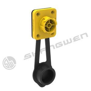 IP65 Self-locking M19 Series Push-pull Black Connection Industrial 9 Pin Cross