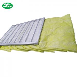 China Medium Pocket Air Filter , Washable F8 Air Bag Filter Hvac Duct Cleaning factory