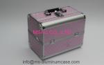 Big Space Aluminium Lockable Vanity Case , Makeup Travel Box Wear Resistant