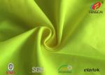 Breathable 75D Hi Vis Fluorescent Material Fabric Yellow Coated FR Anti Static
