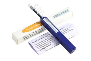 China Smart Plastic Magic Rotating One Click Fiber Optic Cleaning Pen LC / MU Connector factory