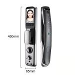 Face ID Intelligent Tuya Door Lock Intercom IC Card App Controlled Smart Door