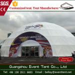 Round white half sphere tent , 35m diameter geodesic dome tent