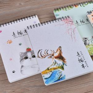 China Diary Black Paper Notepad Coil Sketch Notebook Stationery Gifts Spiral Notebook factory