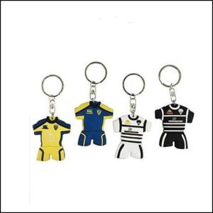 China PVC Cloth Rubber Keychain keyrings promotion gift logo factory