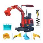 0.8Ton 1 Ton Mini Excavators Ripper Micro Excavator For Garden