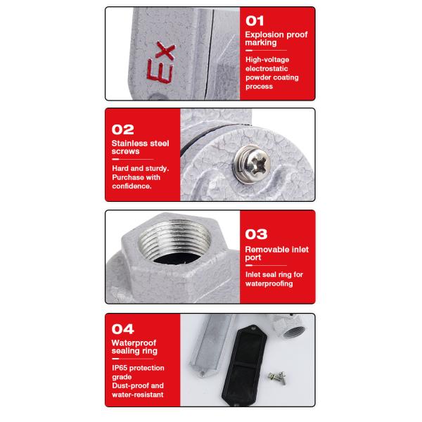 Explosion Proof Junction Box Cable Connector ATEX Explosion Proof Threading Box
