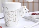 Gift 15 Onuce Cartoon Bulldog Ceramic Drinking Cups