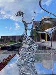Contemporary Metal Sculpture Stainless Steel Artwork For Park Decoration