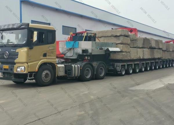 Multi Rotary Axles 100-300 Ton Hydraulic Modular Trailer For Heavy Machine