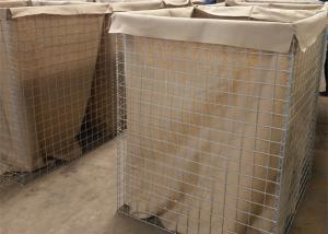 China 3&quot;X3&quot; Mil 4 Hesco Defensive Barriers 1.5m Width Metal Gabion Cages factory