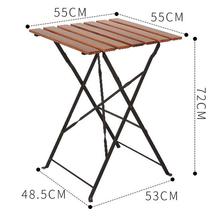 Custom Logo Villa Outdoor Folding Bistro Table and Chairs Set for Leisure on Balcony Patio