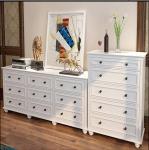 Modern White Solid Wood Wardrobe Closet Beveled Edge Countertop