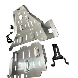 China 1810*870*8mm Aluminum Alloy Under Engine Cover Guard Skid Plate for Jeep Wrangler JL factory