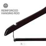 17.5 Inches Childrens Wooden Clothes Hangers Brown Wide Shoulder Wooden Hangers