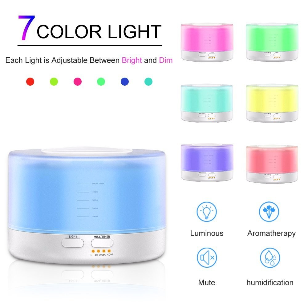 Ultrasonic Waterless Auto Off 500ml Plastic Aroma Diffuser