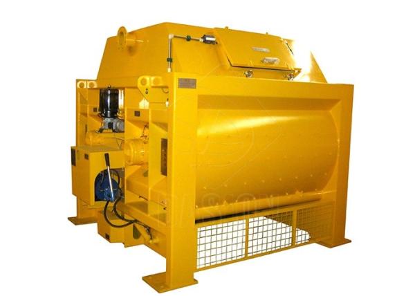 Horizontal Stationary Automatic Twin Shaft Concrete Mixer For Ready Mix Concrete