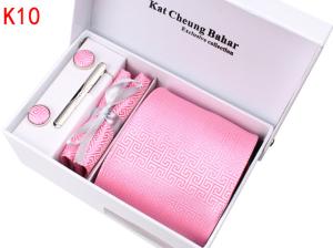 China Mens silk check necktie set with gift box factory