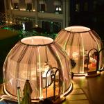 UV Resistance Clear Bubble Tents Green Diameter 3.5m Outdoor Bubble Dome
