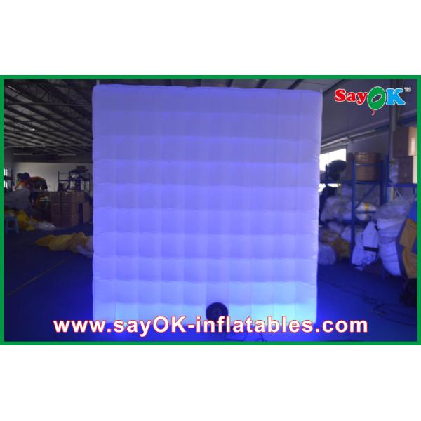 China Photo Booth Backdrop LED Lighting Safe Inflatable Photo Booth Huge Square For Promotion factory