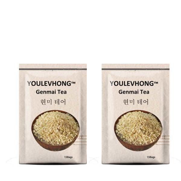 Antioxidant Light Green Genmaicha Tea Steeps at 175°F Low Herbal Detox beauty