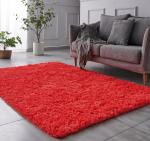 9mm Thick Large Fluffy Shag Living Room Area Rugs for Home Hotel Bathroom and