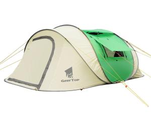 China Large Skylight 360×210cm Pop Up Camping Tent For Beach factory