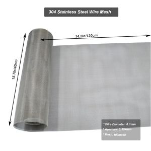 304 Stainless Steel Wire Mesh Filter Panel - 7x7 to 80x80 Mesh Sizes