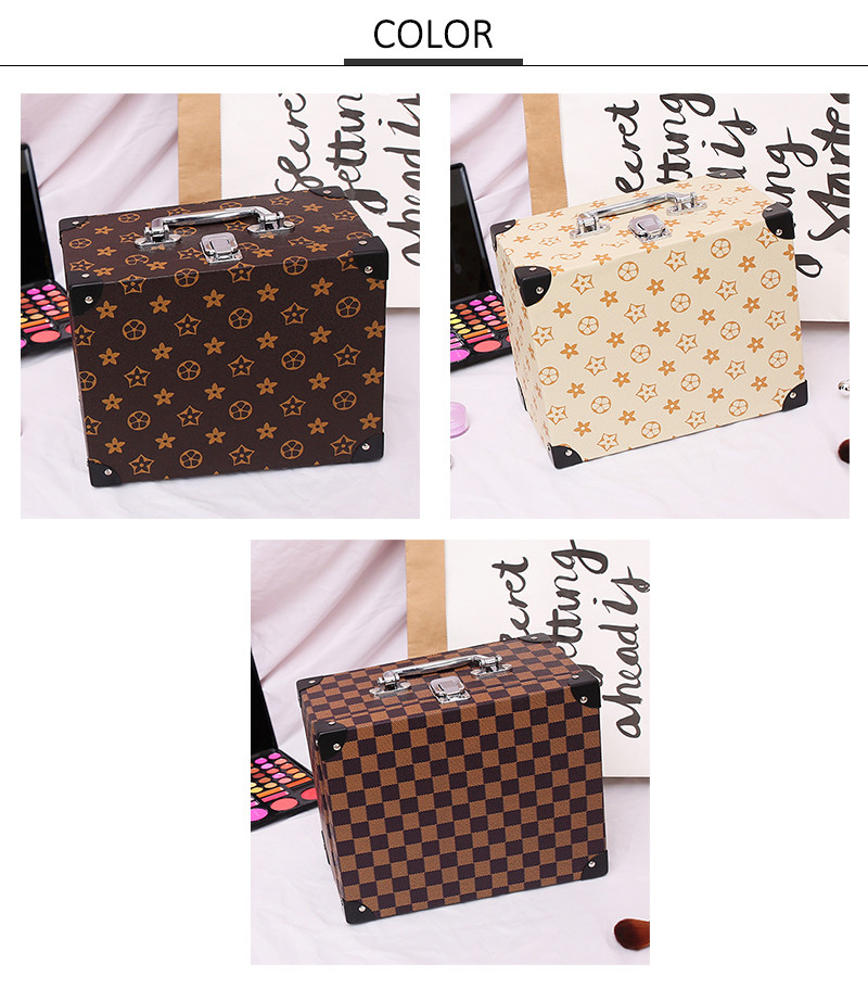Women'S 24*13.5*19.5CM PU Lather makeup toiletry bag