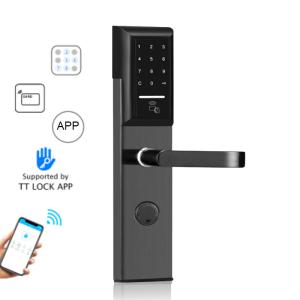 China Zinc Alloy Apartment Security Electronic Lock 35-50mm App Card Unlock factory