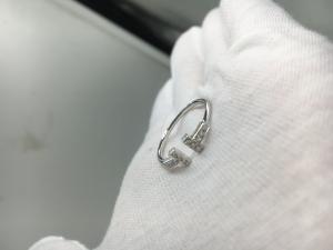 China T Wire Ring With Round Brilliant Diamonds , Engagement Rings For Women White Gold factory