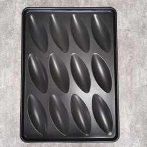 China Black Non Stick 12 Links Hot Dog Bun Mold PTFE Caoting factory