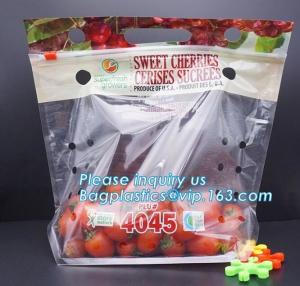 China vented Printed Fruit Coex Packaging bag, Zip lockk Cherry Tomato Packaging Bags With Holes, fruits and cheeries packaging factory