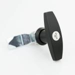 Metal Cabinet Door Handle Locks , T Handle Door Lock Nano Painting Finishing