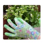 Green Bamboo Knitted Sandy Latex Gloves For Cutting And Watering The Flower