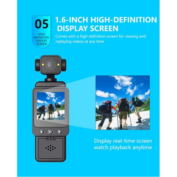 New Wifi Camera Digital Video Mini Portable Handheld Recorder 180° Rotatable Lens
