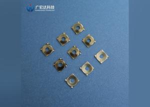 China Stainless Steel SUS301 Tactile Metal Domes , 4 Leg Cross Click Domes With Hole factory