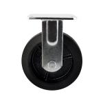 200x50mm 550LBS Soft Top Plate Swivel Black Iron Rubber Trolley Wheels Heavy