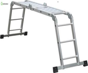 China Multifunctional Hinged Aluminum Ladder Steps Folding factory